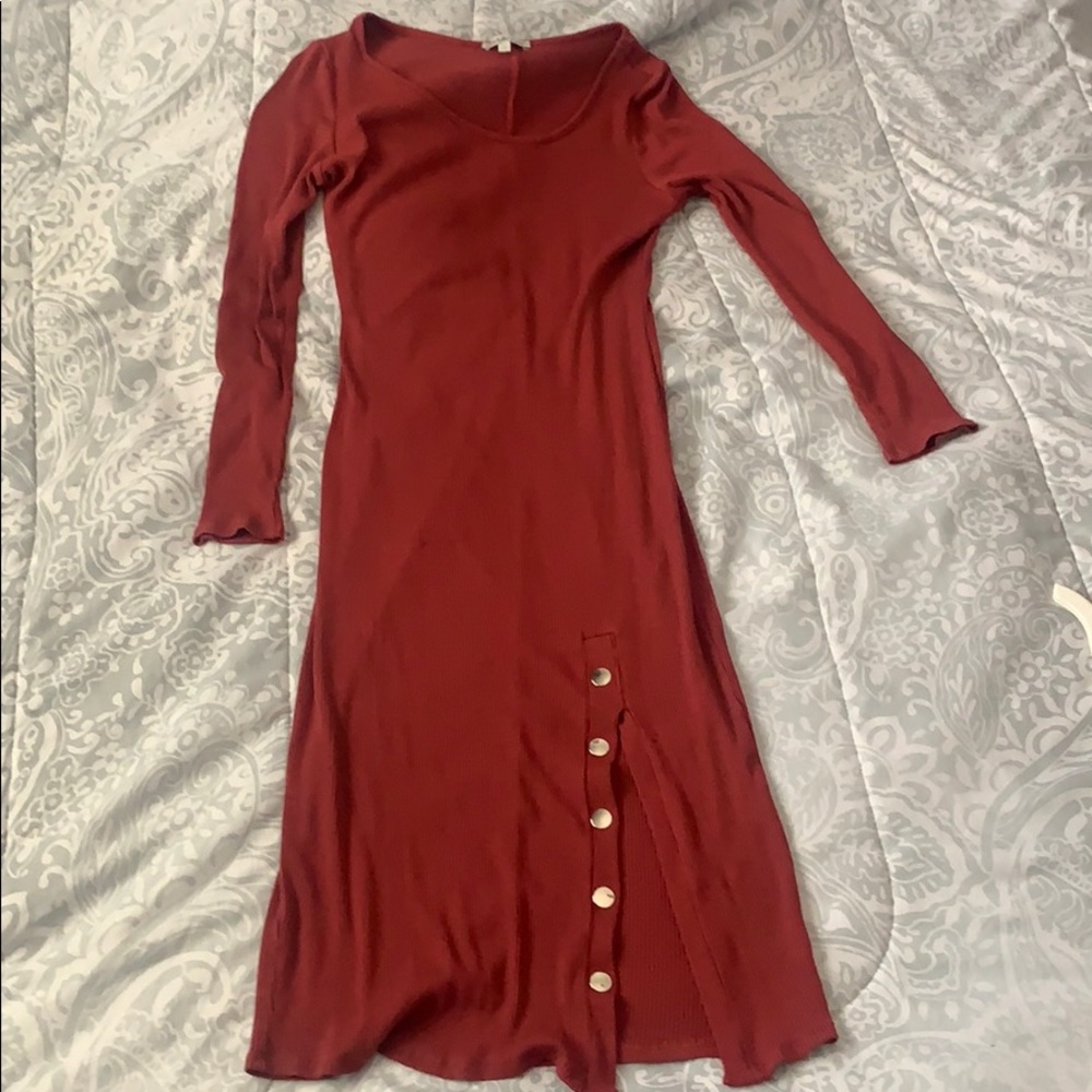 A long sleeve dress